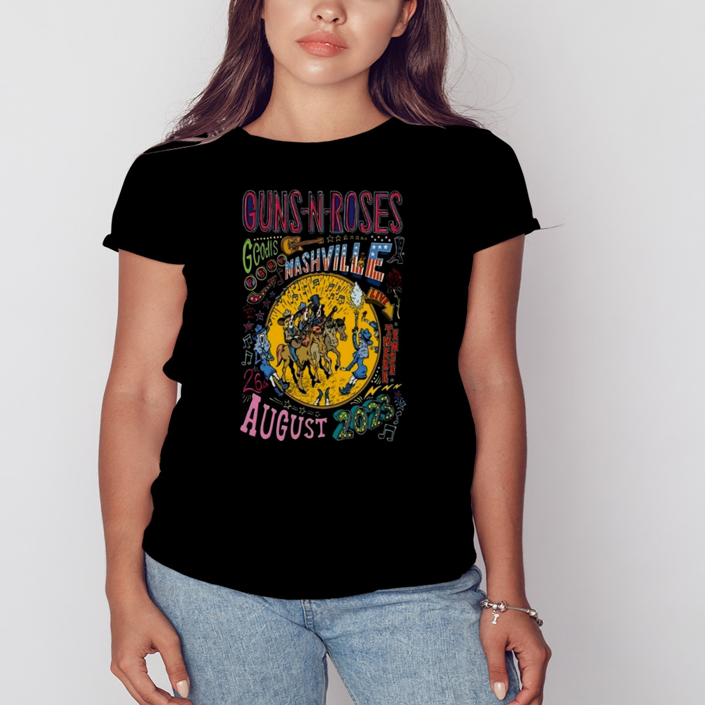 Guns N’ Roses Tour 2023 August 26 Geodis Park Nashville, TN Poster Shirt 2 Women's tshirt