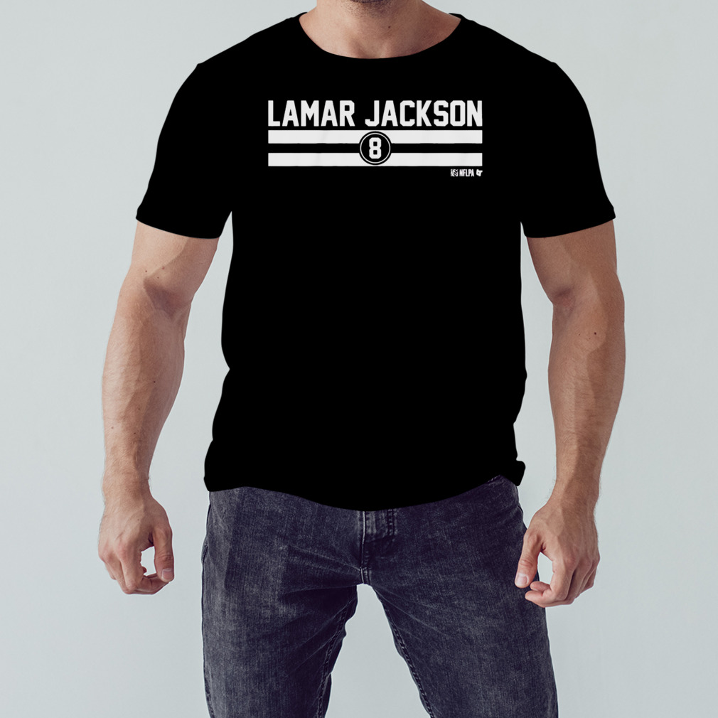 Lamar jackson name number stripe logo design T-shirt 1 Unisex tshirt