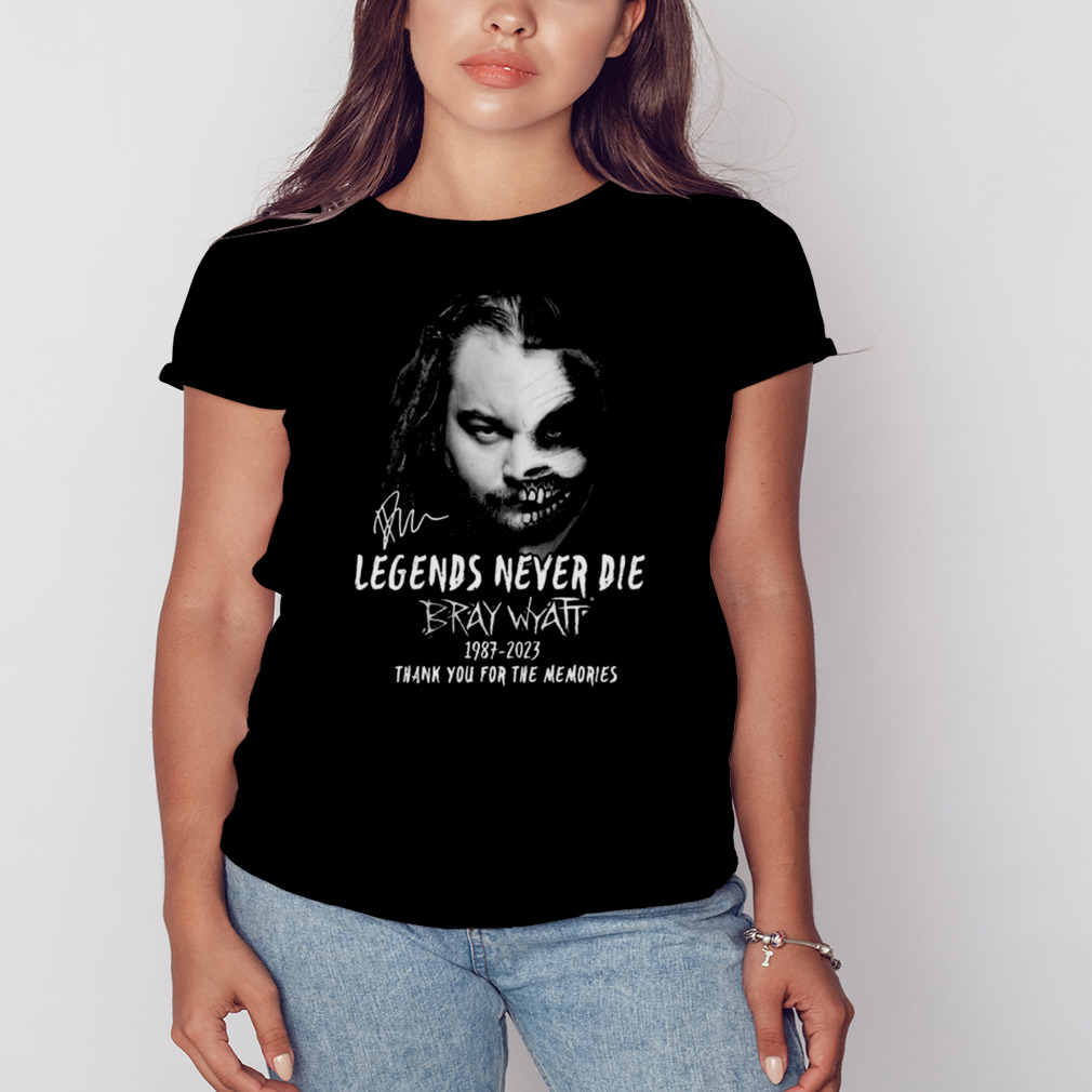 Legends Never Die Bray Wyatt 1987 – 2023 Thank You For The Memories Limited Edition T-Shirt 2 Women's tshirt