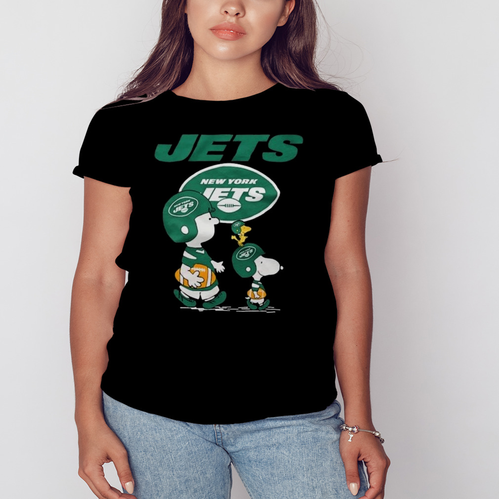 New York Jets Peanuts Snoopy Charlie Brown And Woodstock Shirt 2 Women's tshirt