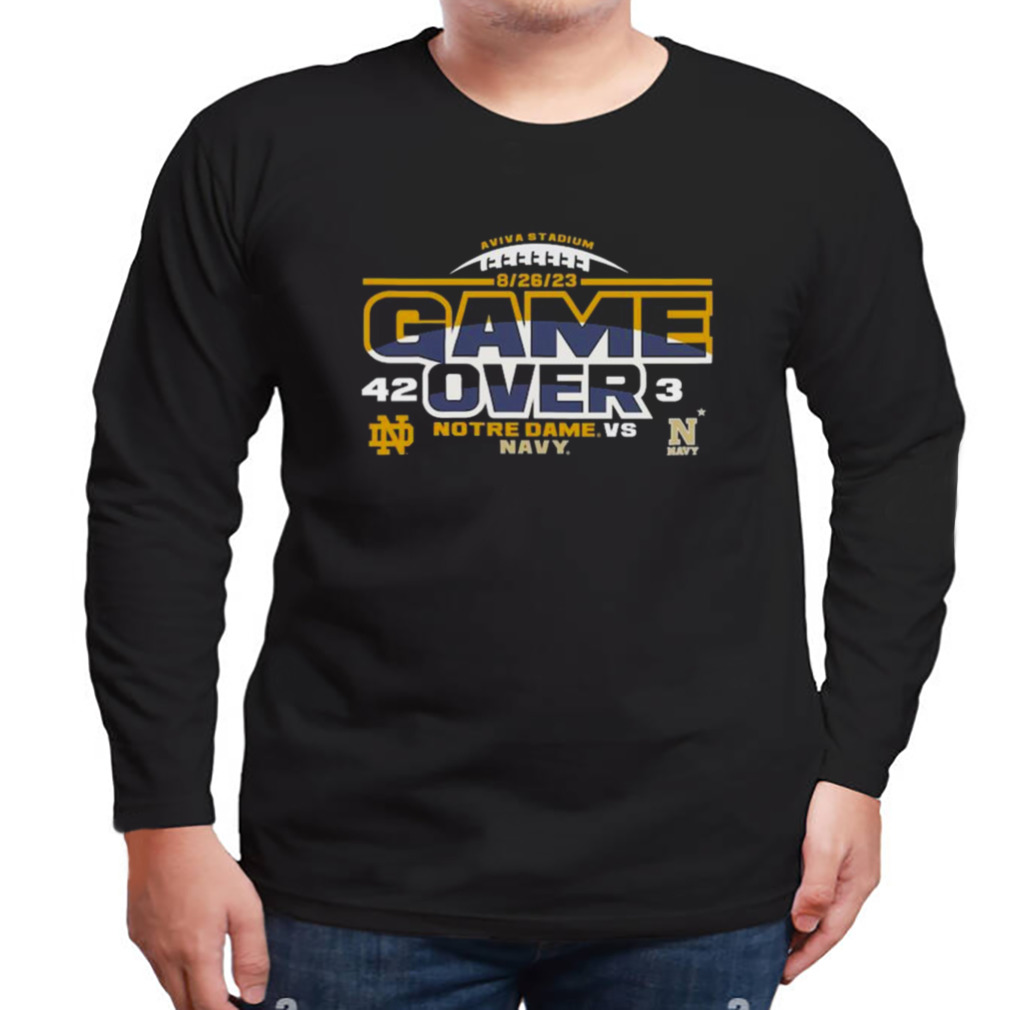 Notre Dame Fighting Irish Vs. Navy Midshipmen 2023 Aer Lingus College Football T-shirt 3 Longsleeve tshirt