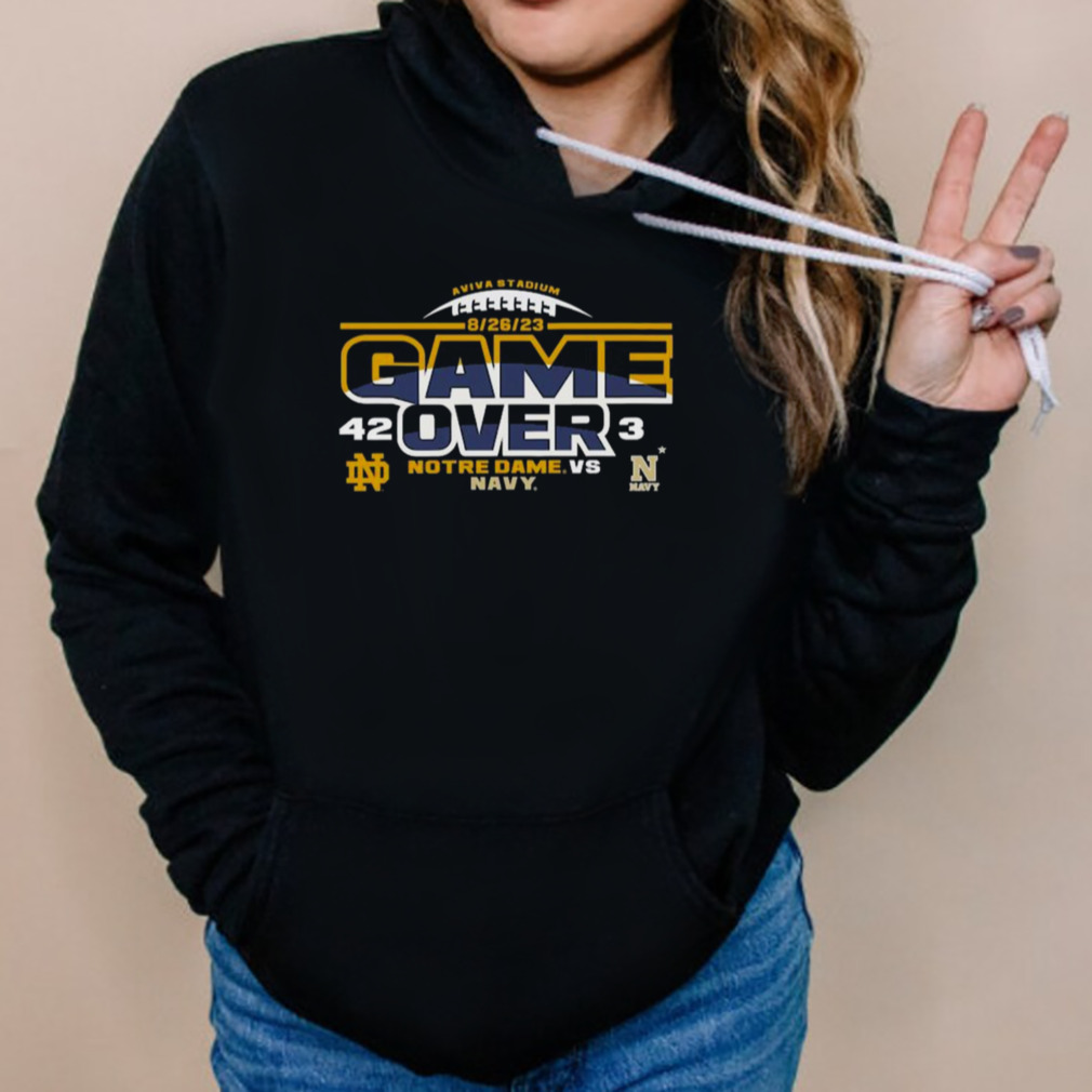 Notre Dame Fighting Irish Vs. Navy Midshipmen 2023 Aer Lingus College Football T-shirt 5 Hoodies