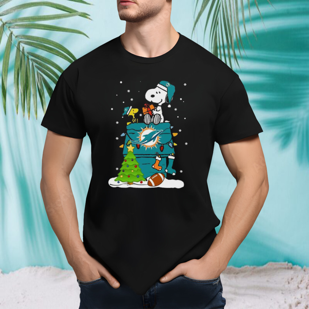 Snoopy Miami Dolphins Christmas shirt