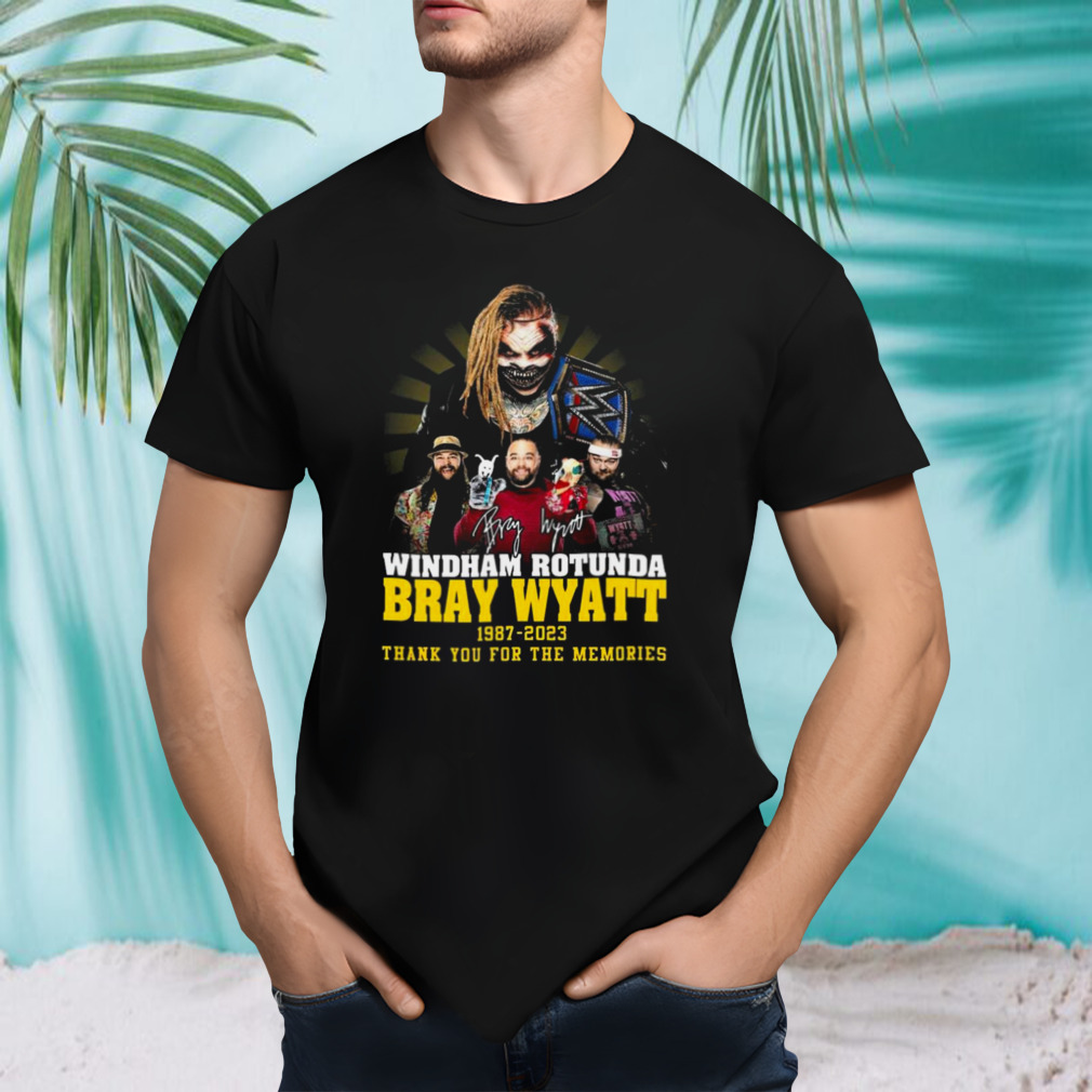 Windham Rotunda Bray Wyatt 1987 – 2023 Thank You For The Memories Signature T-shirt