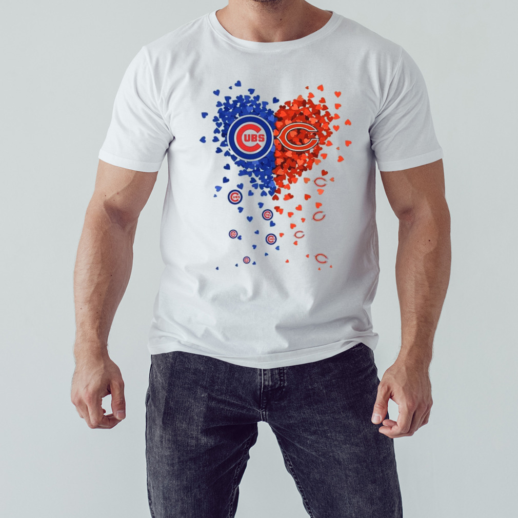 Chicago Bears Chicago Cubs Tiny Heart Shape 2023 T-Shirt