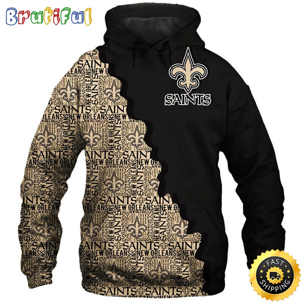 NFL New Orleans Saints 3D Hoodie All Over Print Shirts All Over Print Shirts A Must Have For Football Fans