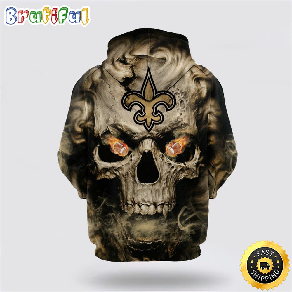 NFL New Orleans Saints 3D Hoodie All Over Print Shirts All Over Print Shirts Skull Elevate Your Game Day Look