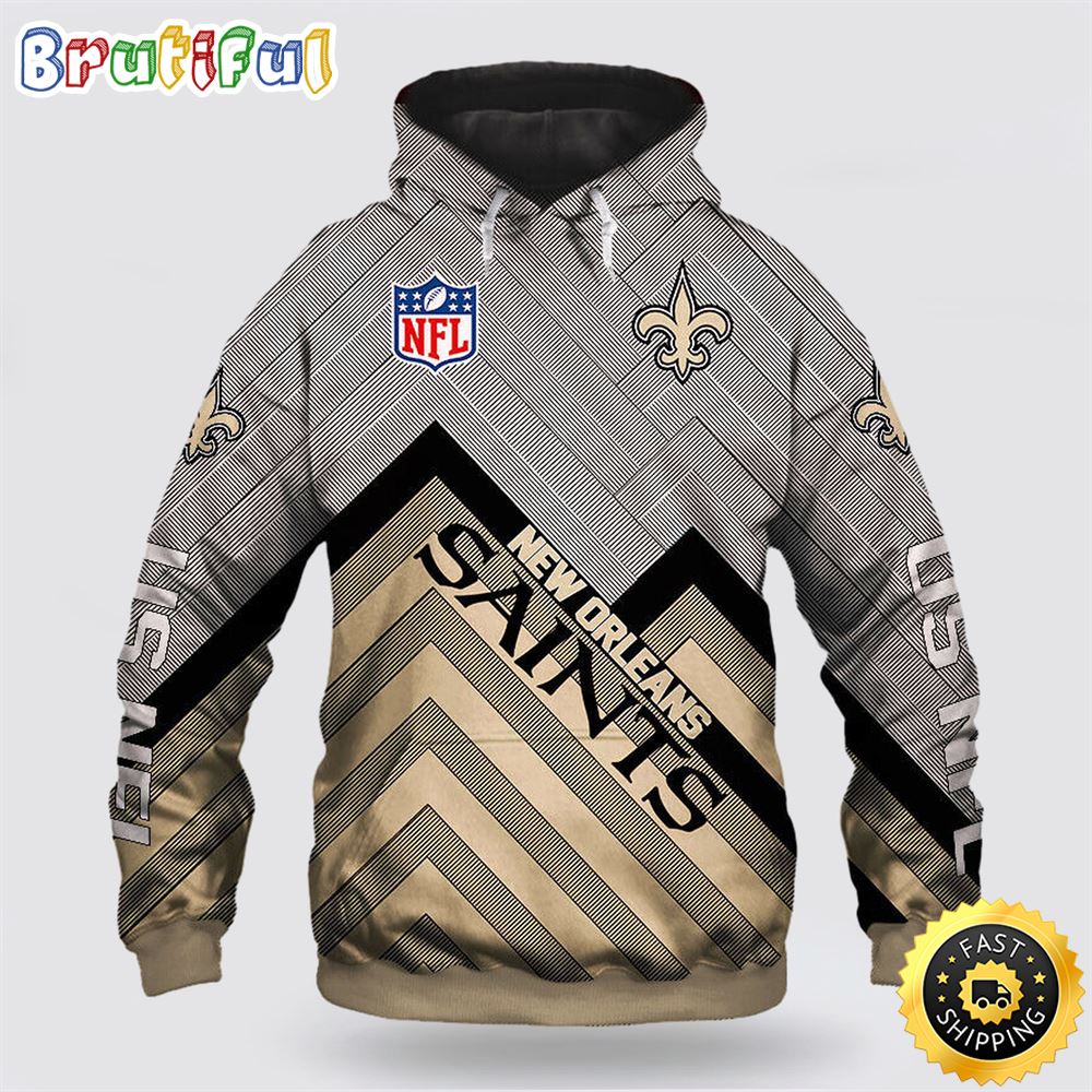 NFL New Orleans Saints 3D Hoodie All Over Print Shirts Elevate Your Game Day Look