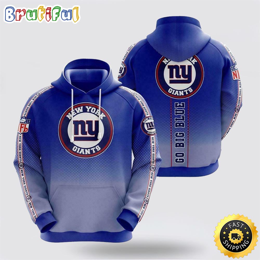 NFL New York Giants 3D Hoodie All Over Print Shirts Perfect Fan Gear For Football Season