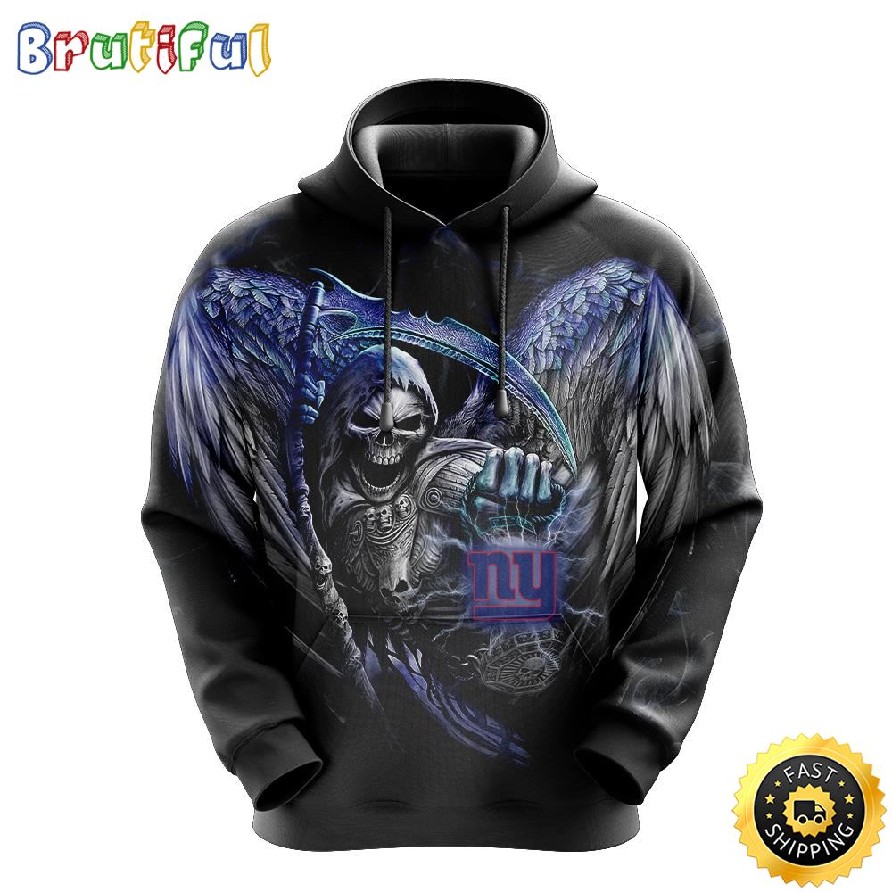 NFL New York Giants 3D Hoodie All Over Print Skull Embrace Team Pride