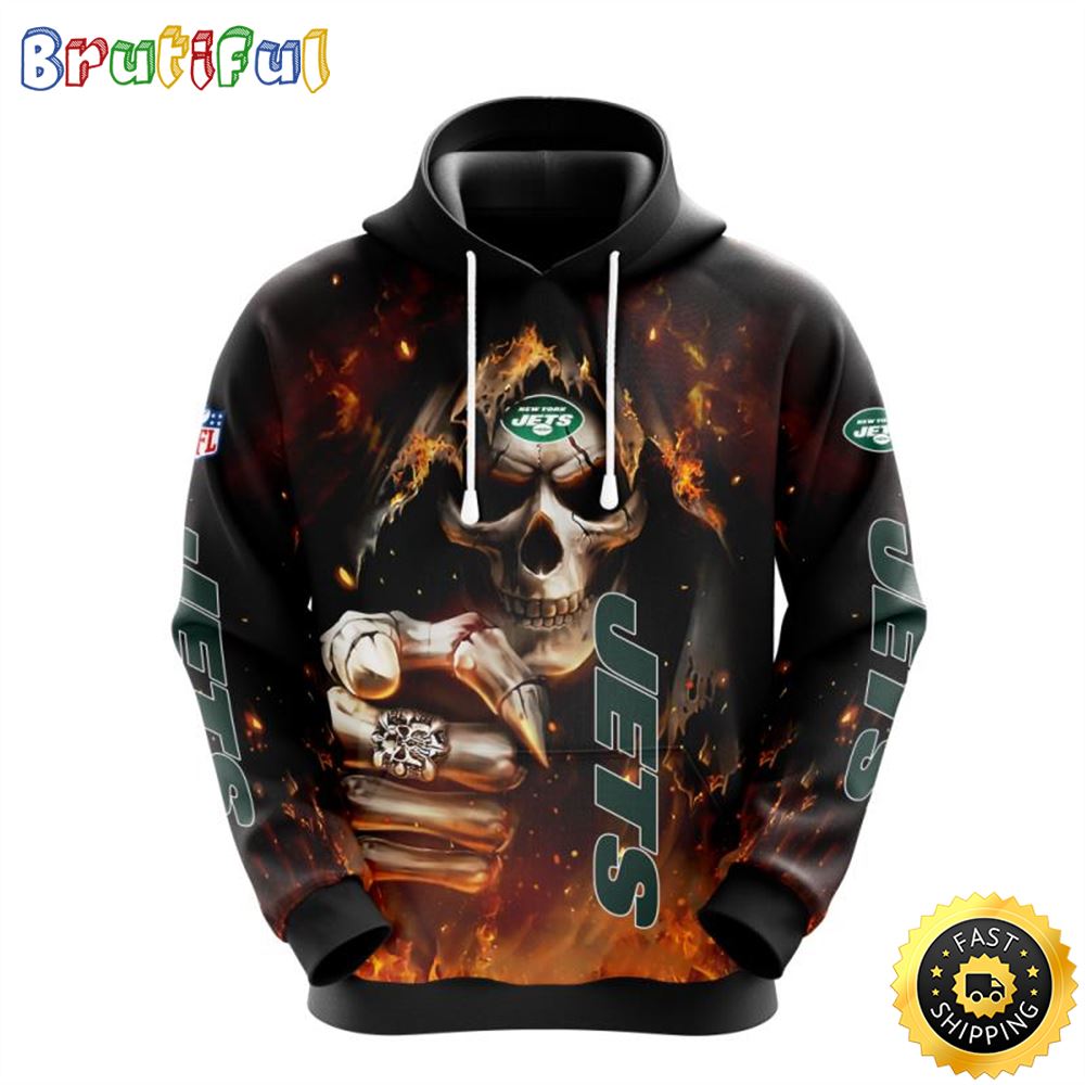 NFL New York Jets 3D Hoodie All Over Print Skull Elevate Your Game