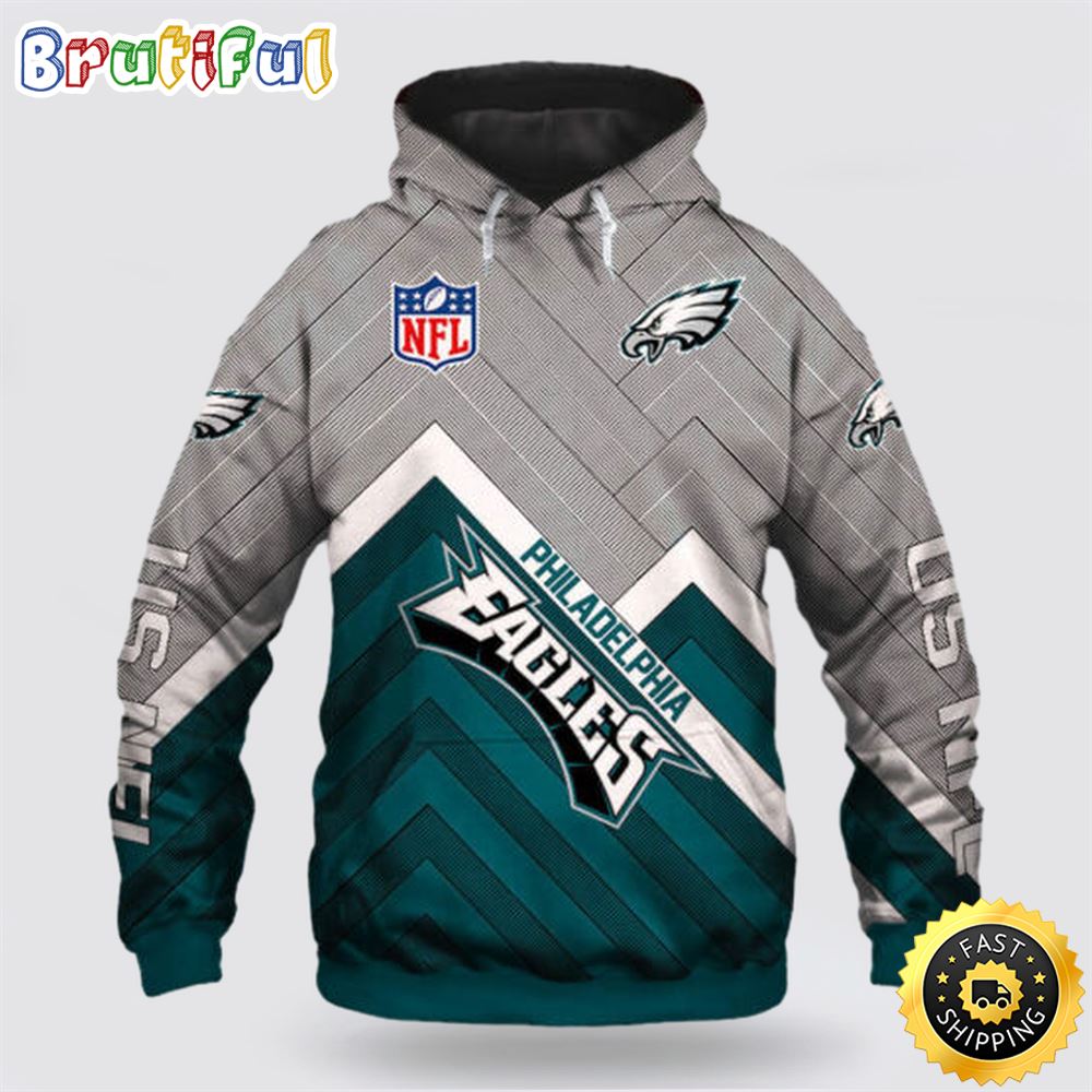 NFL Philadelphia Eagles 3D Hoodie All Over Print Shirts Show Your Team Spirit