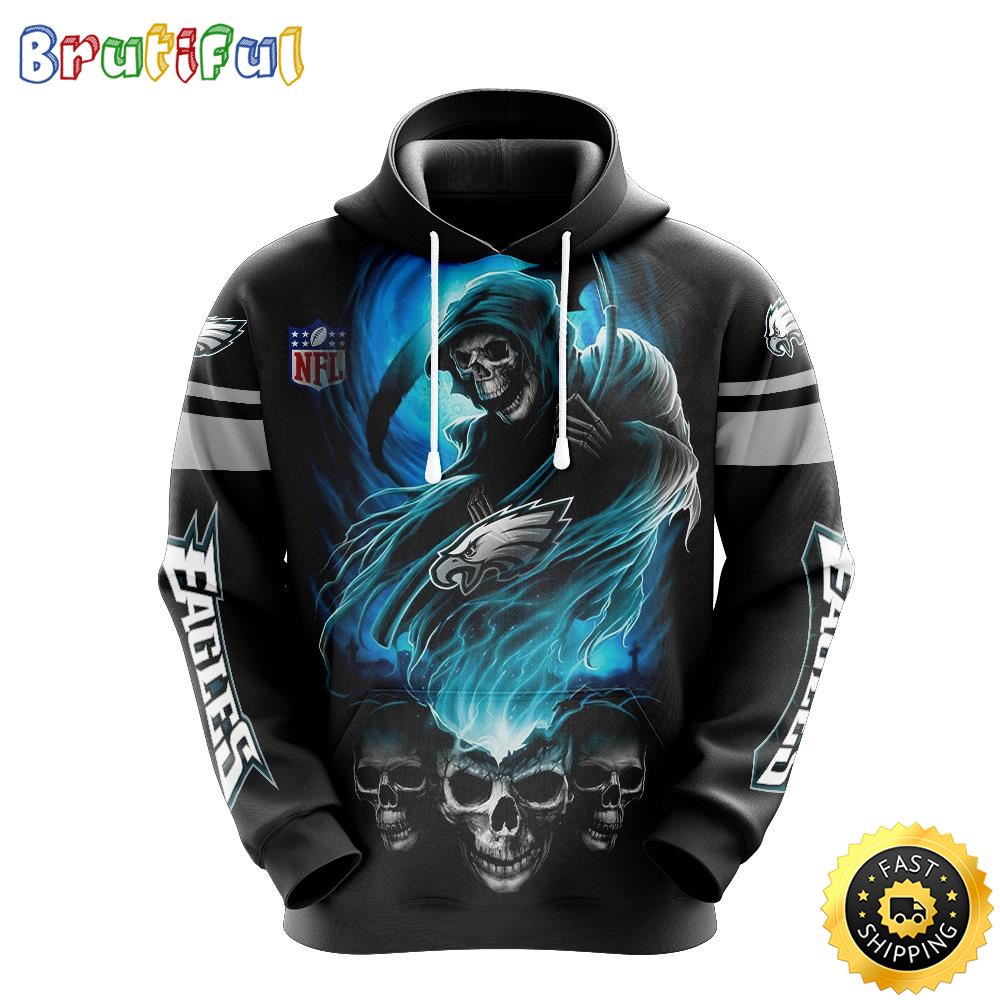 NFL Philadelphia Eagles 3D Hoodie All Over Print Skull Elevate Your Game