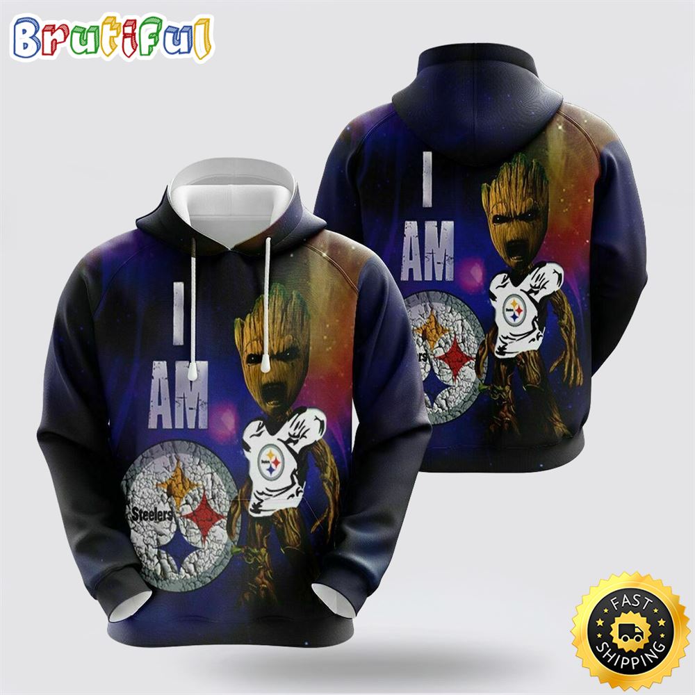 NFL Pittsburgh Steelers 3D Hoodie All Over Print Shirts Groot Score Big With Fashion