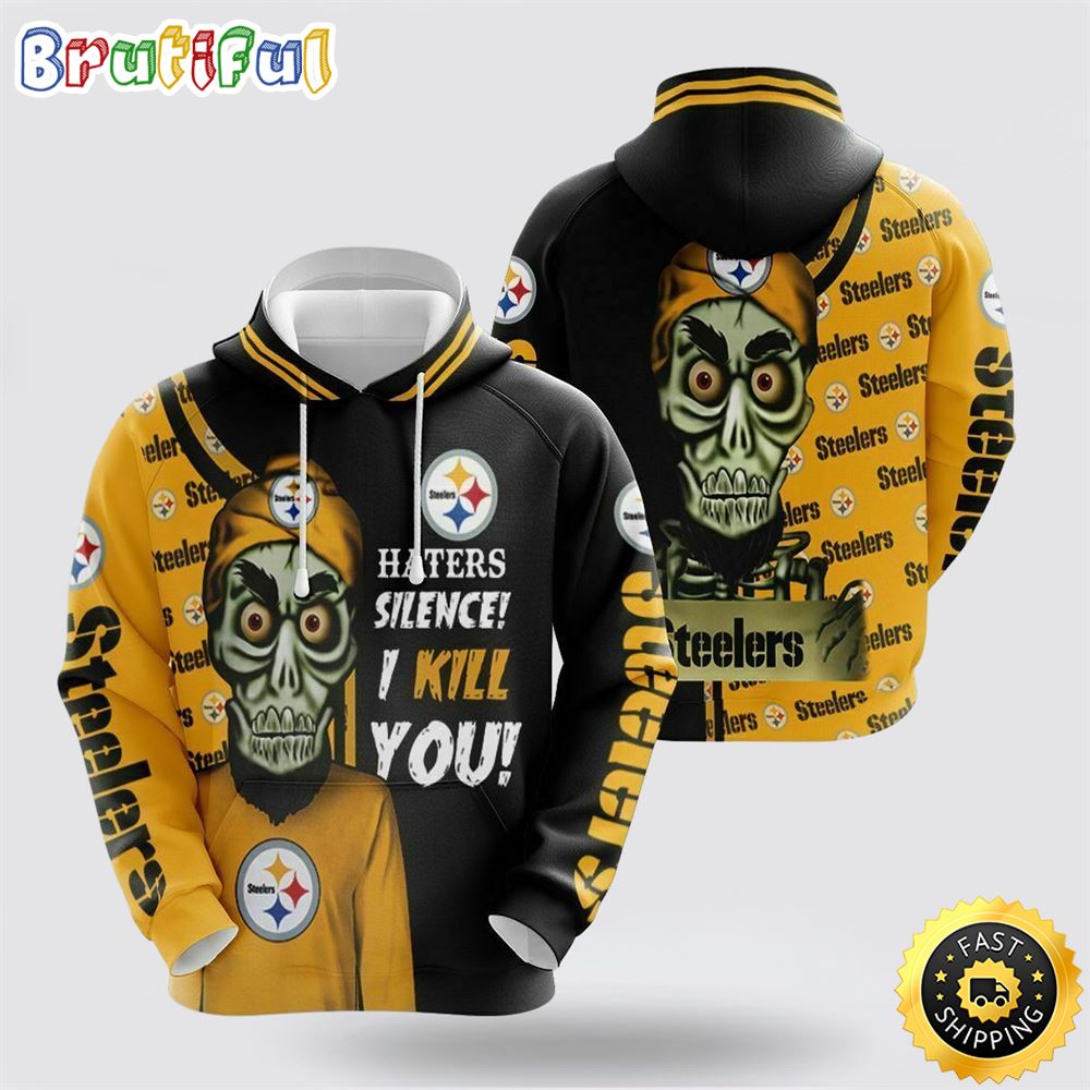 NFL Pittsburgh Steelers 3D Hoodie All Over Print Shirts Haters Silence I Kill You Get Ready For Game Day