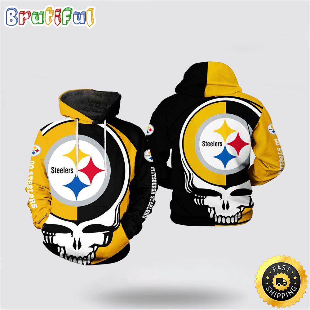 NFL Pittsburgh Steelers 3D Hoodie Printed Grateful Dead Show Team Pride