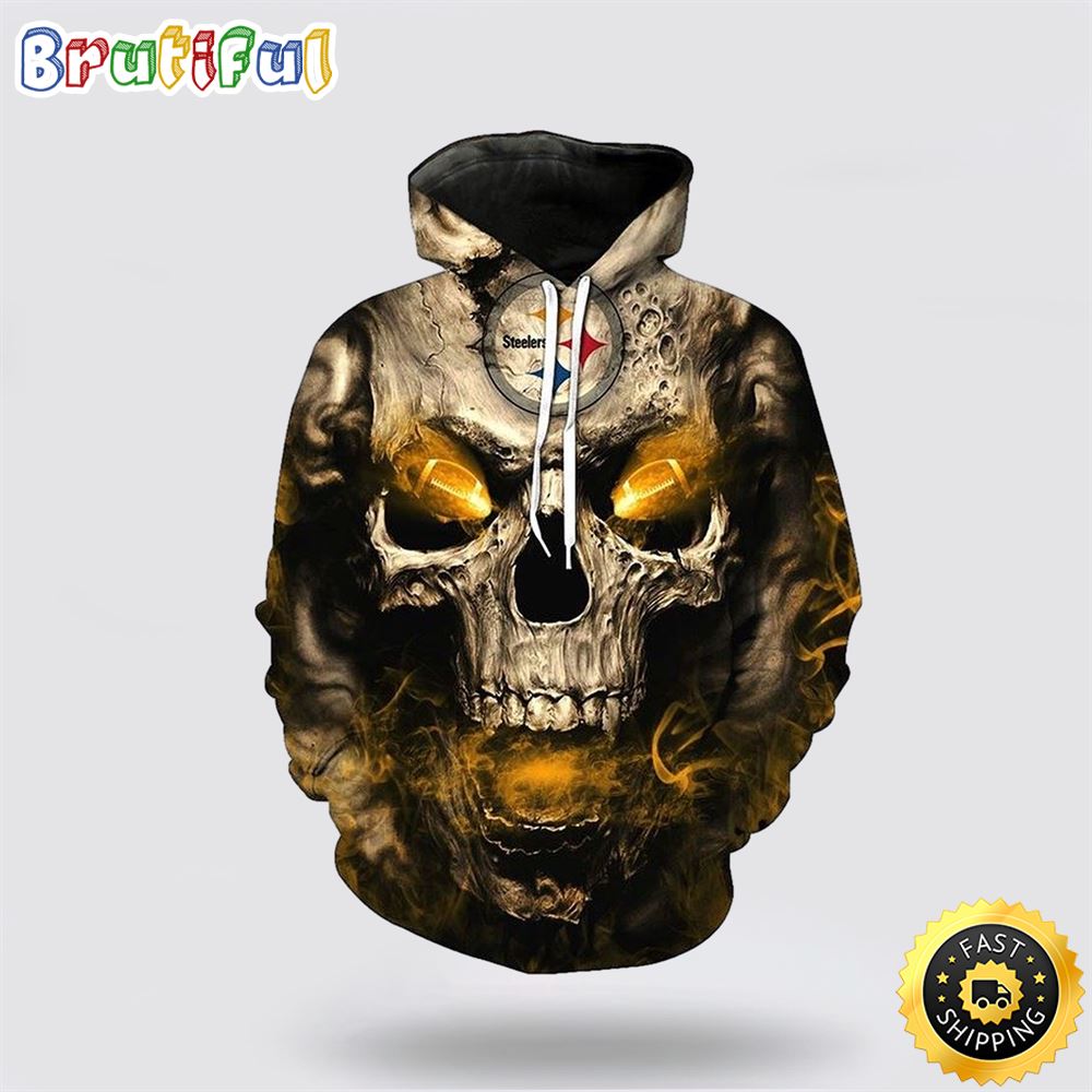 NFL Pittsburgh Steelers All Over Print 3D Hoodie Horror Football Team Sport Gift For Football Fans