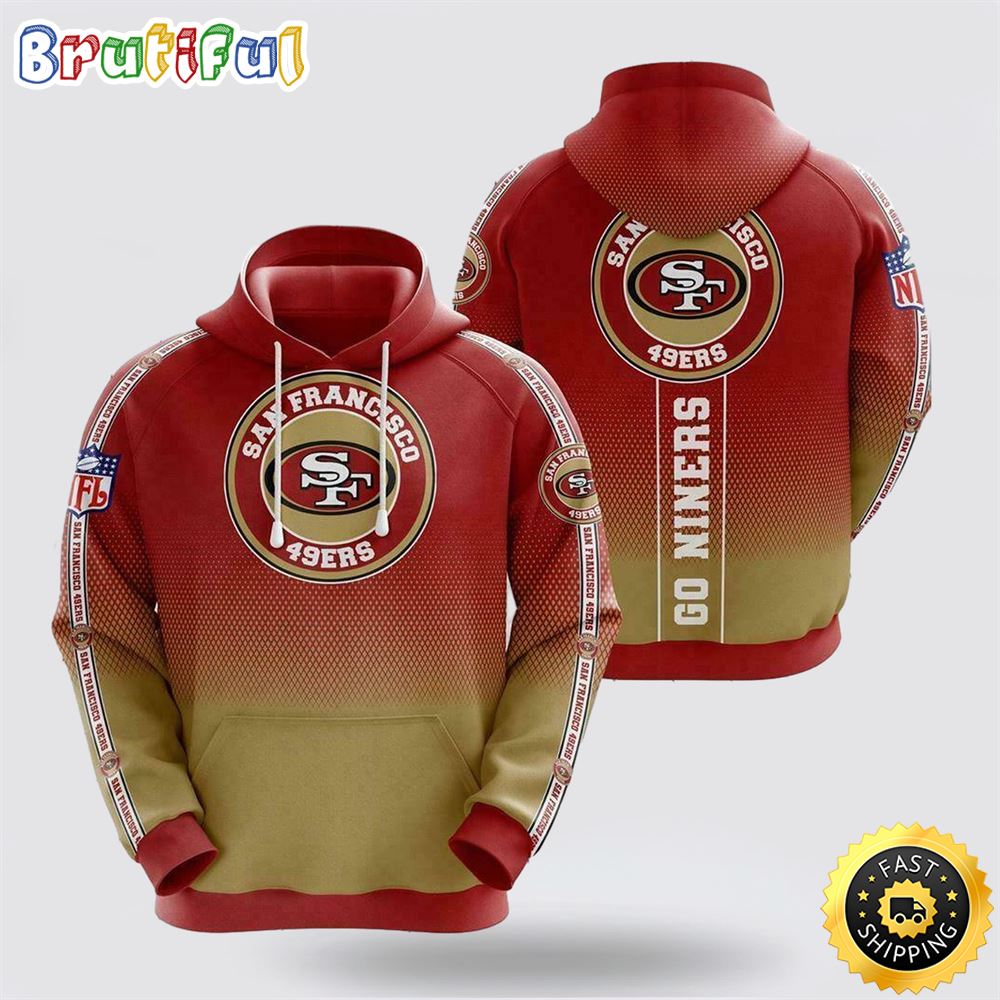 NFL San Francisco 49ers 3D Hoodie All Over Print Shirts Show Your Team Spirit