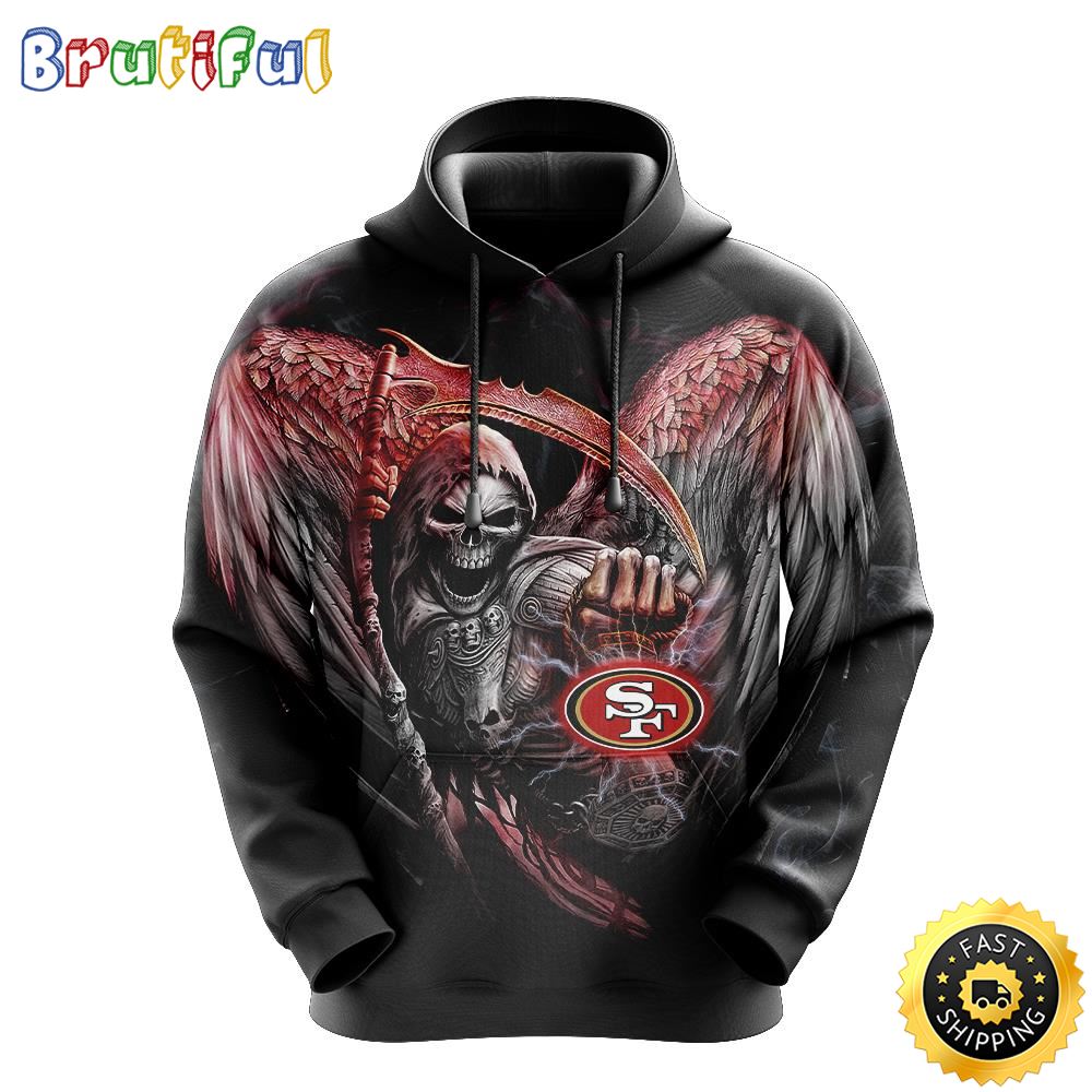 NFL San Francisco 49ers 3D Hoodie All Over Print Skull Elevate Your Game