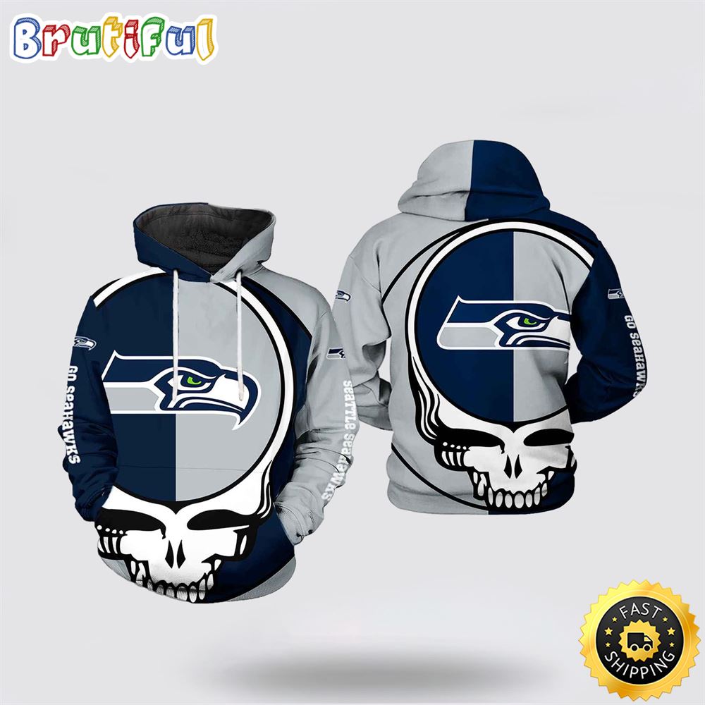 NFL Seattle Seahawks 3D Hoodie Printed Grateful Dead Show Team Pride