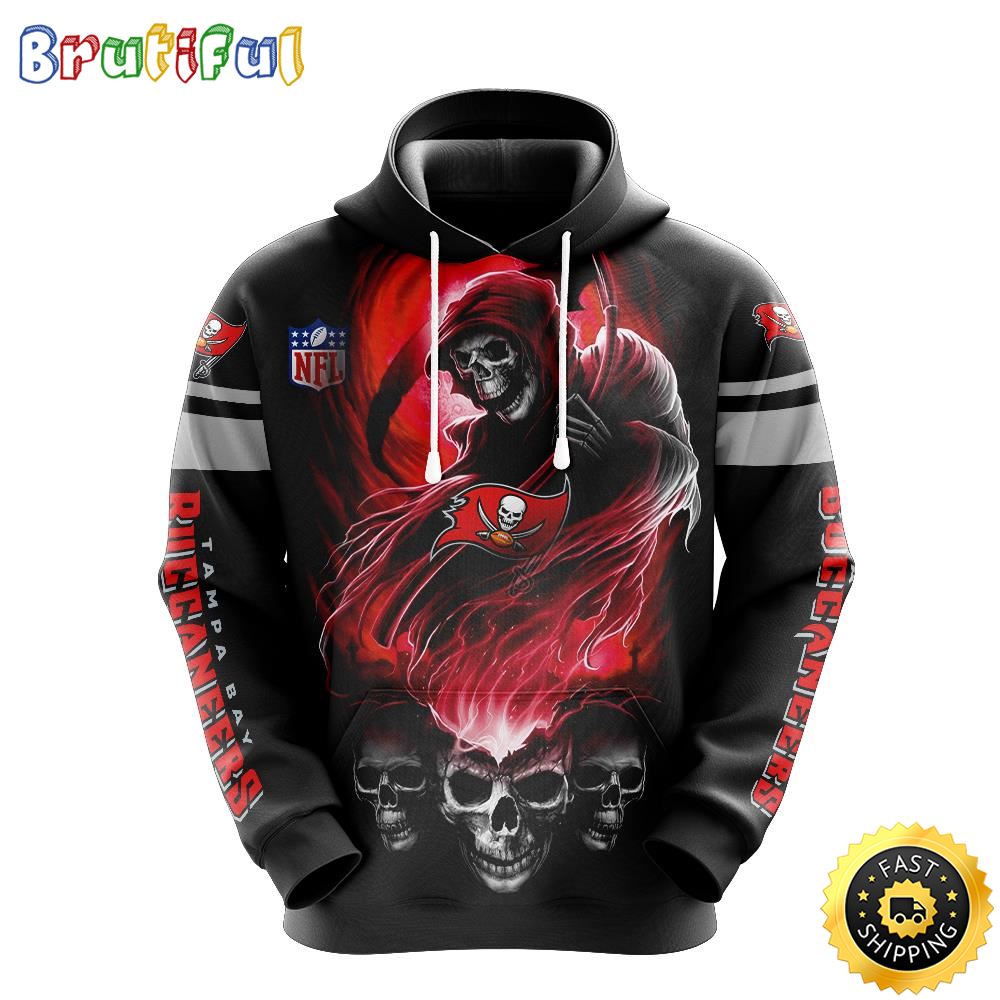 NFL Tampa Bay Buccaneers 3D Hoodie All Over Print Skull Show Your Team Spirit