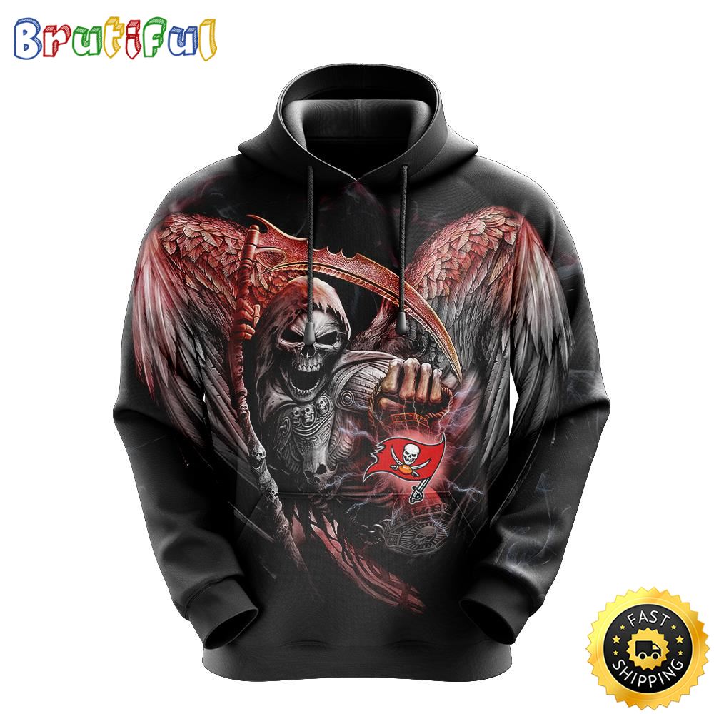 NFL Tampa Bay Buccaneers 3D Hoodie All Over Print Skull Stay Cozy and Stylish