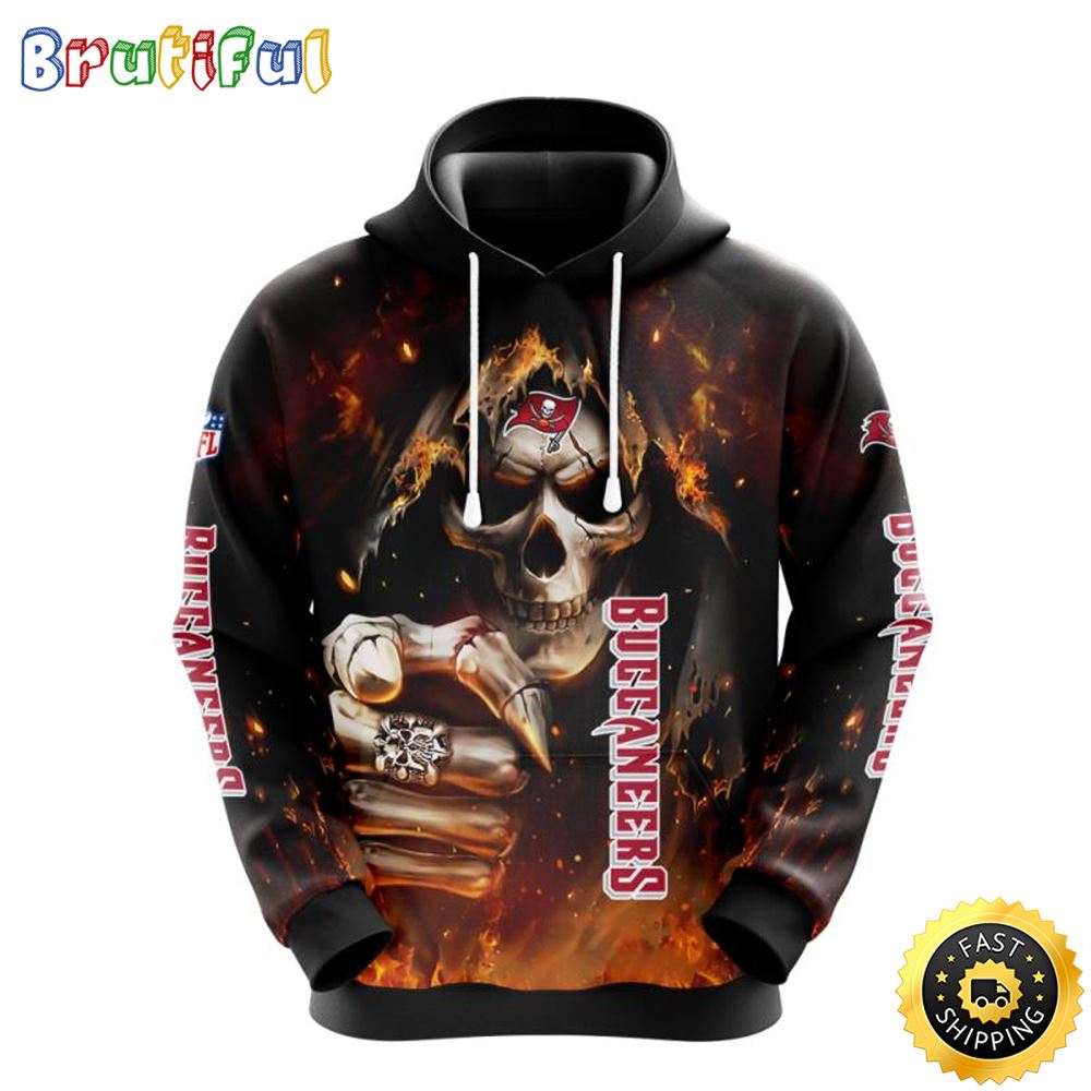 NFL Tampa Bay Buccaneers 3D Hoodie All Over Print Skull Ultimate Fan Gear