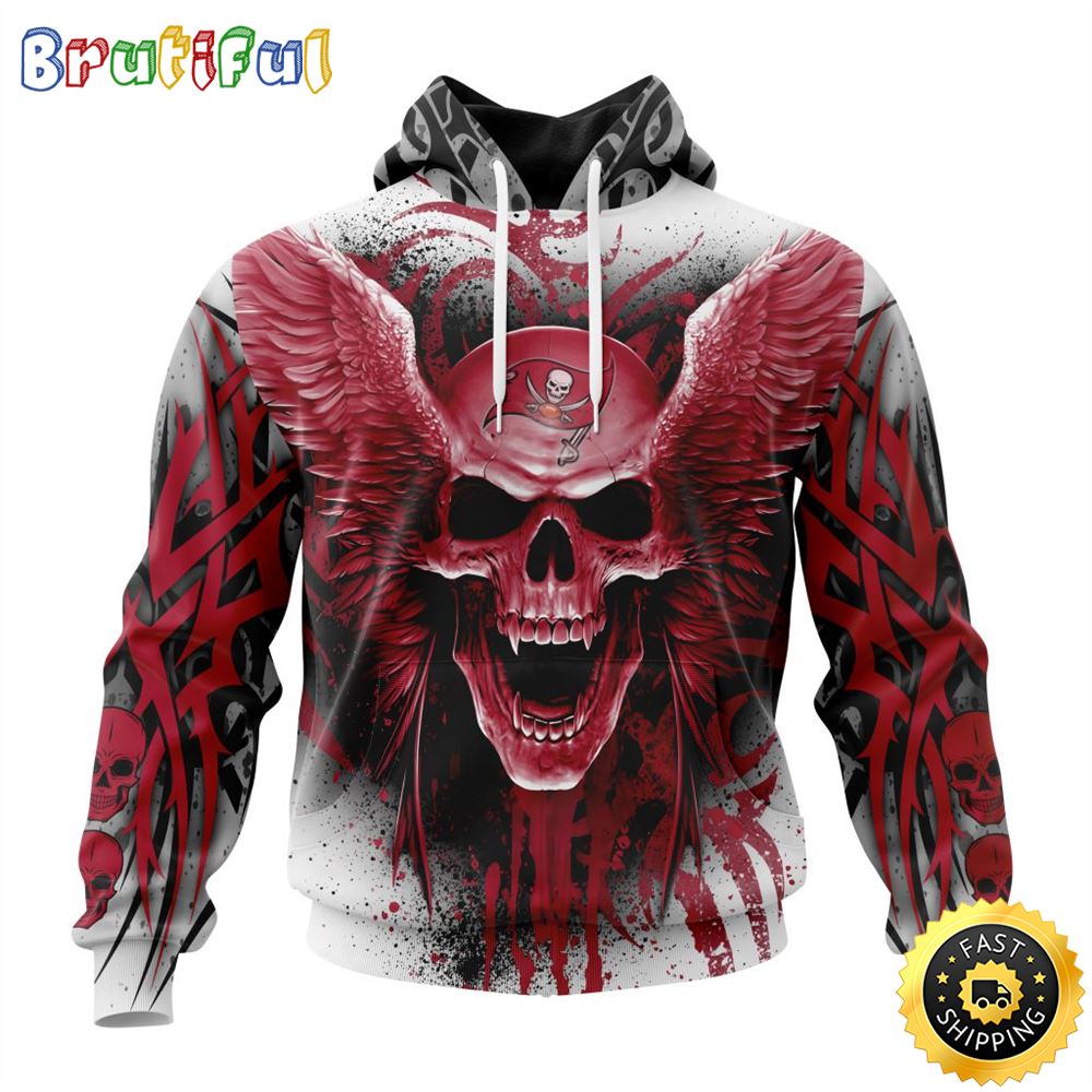 NFL Tampa Bay Buccaneers 3D Hoodie All Over Print Special Kits With Skull Unite In Team Colors