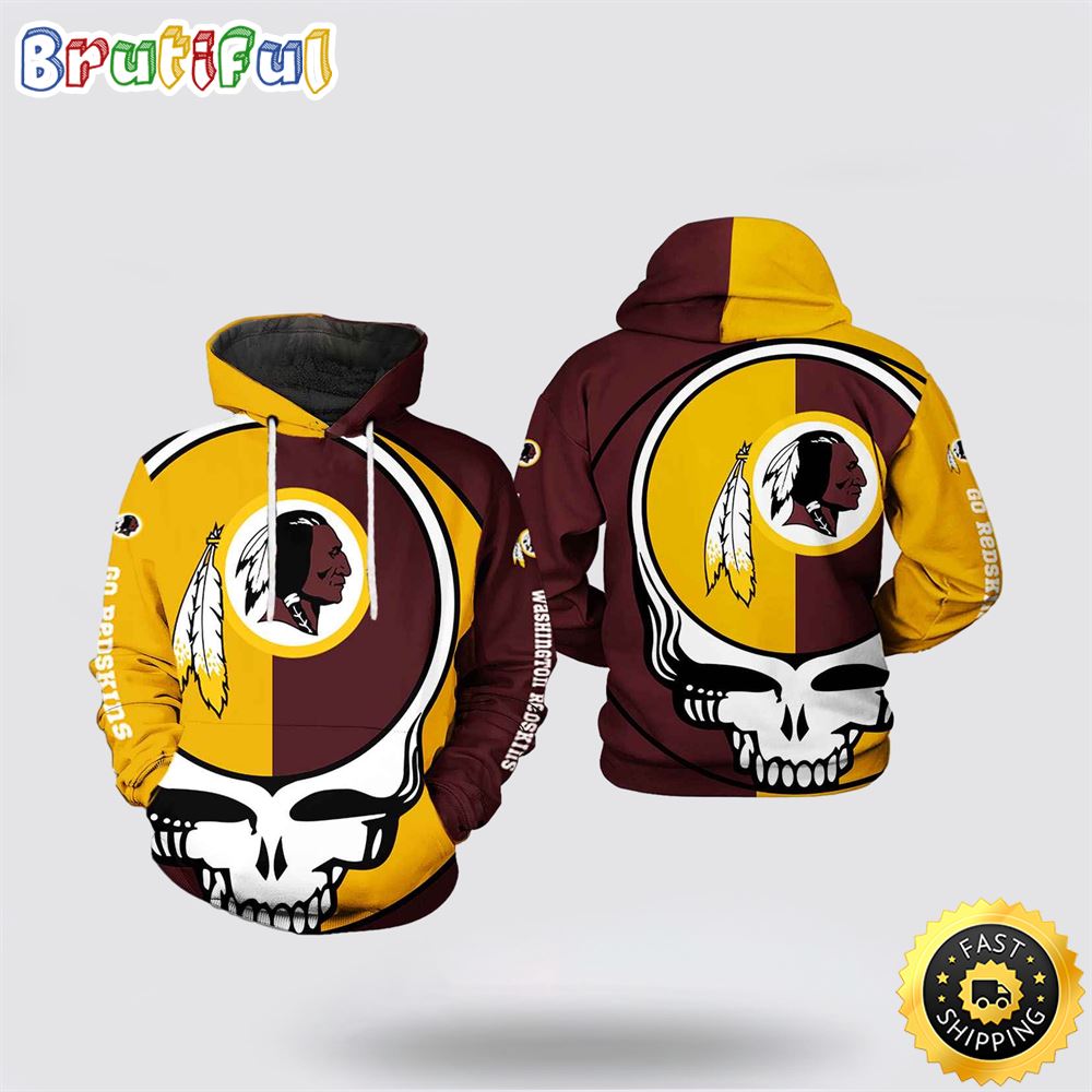 NFL Washington Commanders 3D Hoodie Printed Grateful Dead Show Team Pride