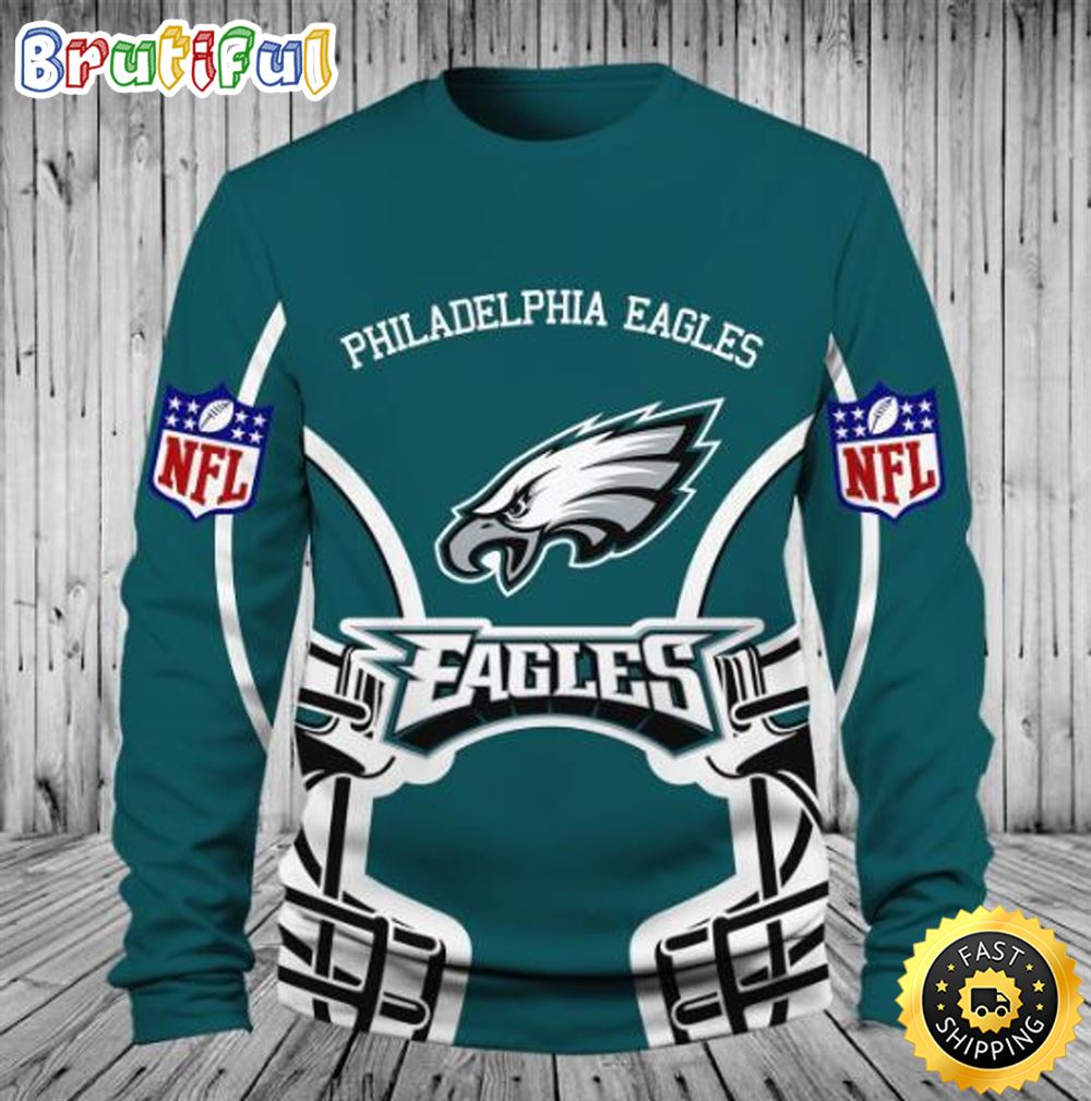 NFL.Philadelphia Eagles & Eagles Logo 3D All Over Print Shirt