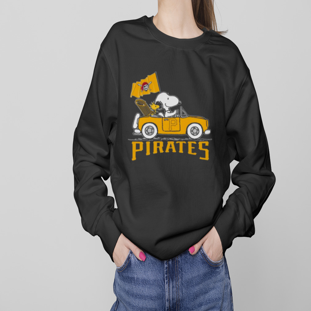 Snoopy And Woodstock Driving Car Pittsburgh Pirates Shirt