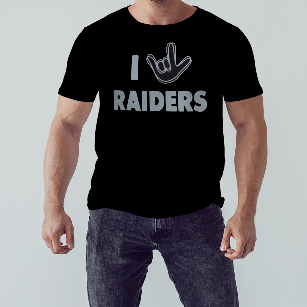 Official Las vegas raiders the NFL asl collection by love sign tri