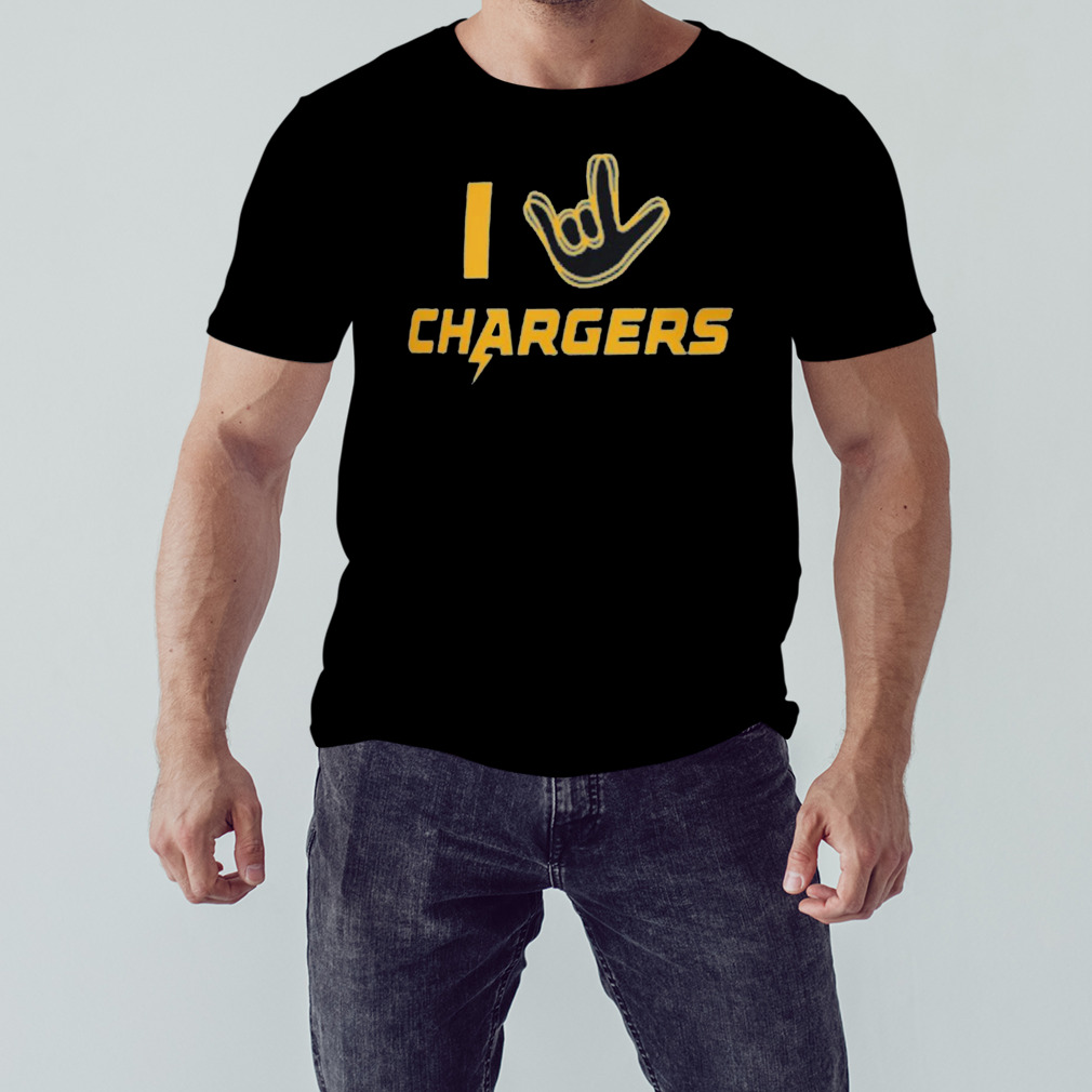 Los Angeles Chargers The NFL ASL Collection By Love Sign Tri-Blend Shirt