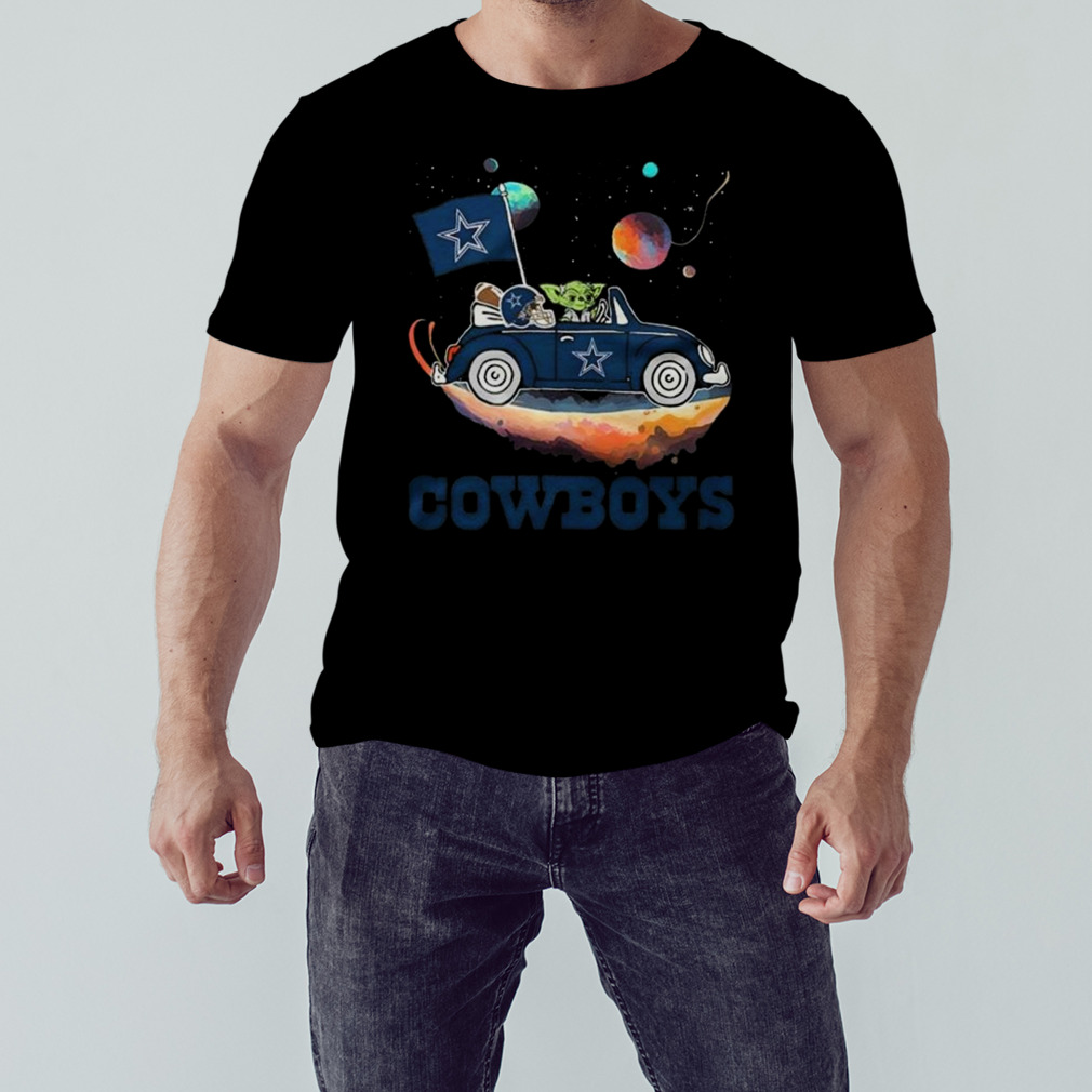 Master Yoda Driving Car Star Dallas Cowboys Football 2023 T-Shirt