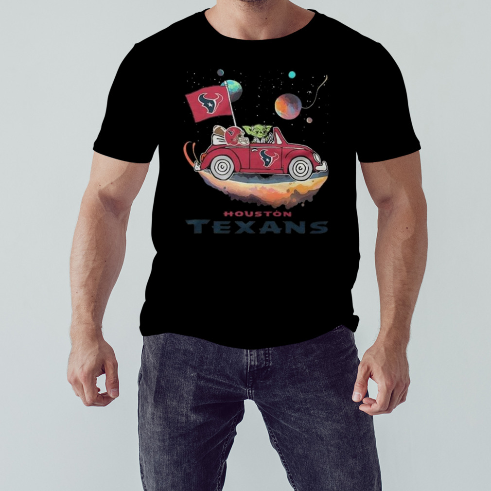 Master Yoda Driving Car Star Houston Texans Football 2023 T-Shirt