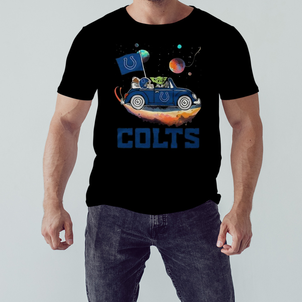 Master Yoda Driving Car Star Indianapolis Colts Football 2023 T-Shirt