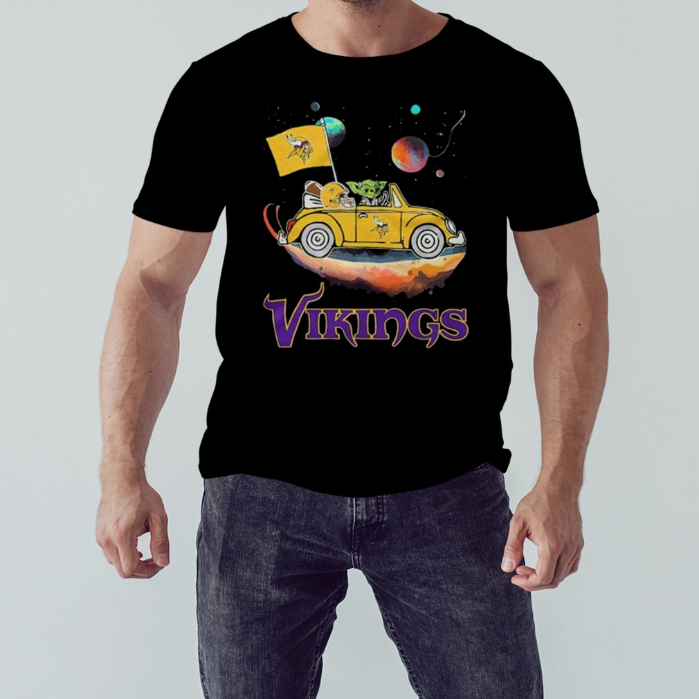 Master Yoda Driving Car Star Minnesota Vikings Football 2023 T-Shirt