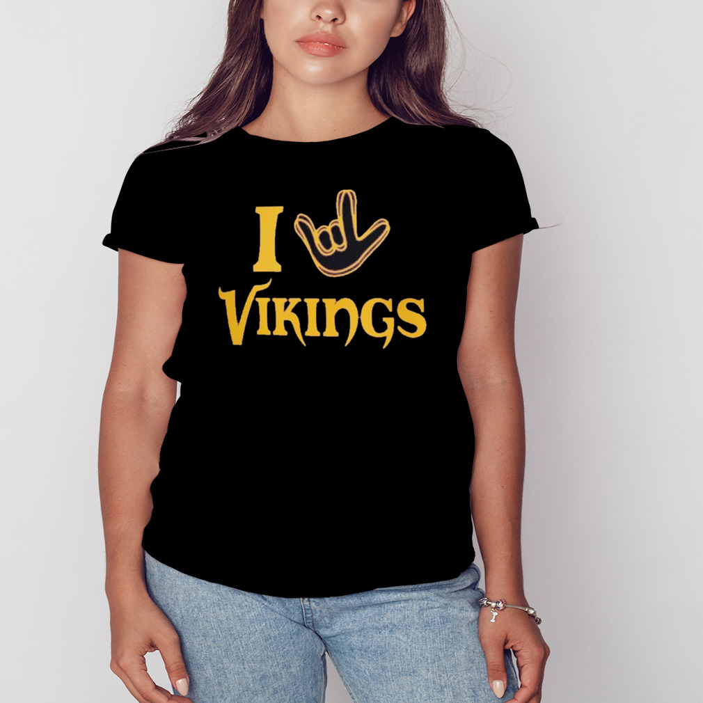 Minnesota Vikings The NFL ASL Collection By Love Sign Tri-Blend Shirt -  Guineashirt Premium ™ LLC