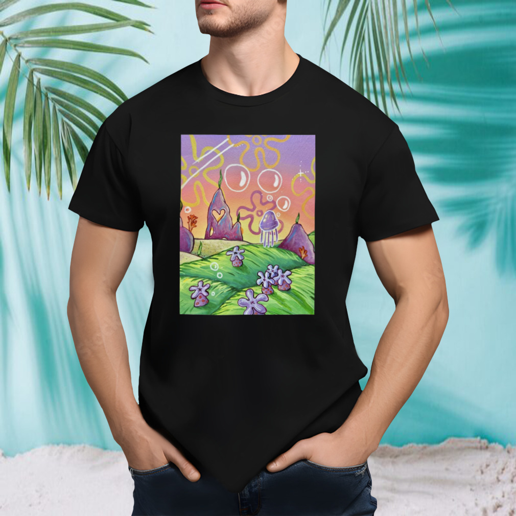 Sunset Spongebob Window shirt