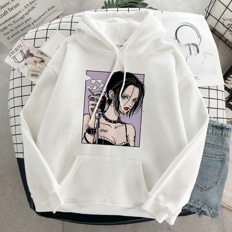 Anime Nana Hoodies Nana Osaki Graphic Streetwear Unisex Fashion Oversized Sweatshirts