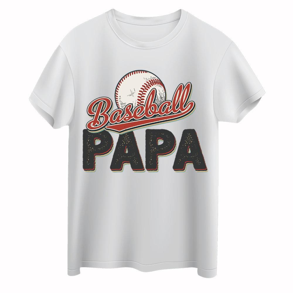 Baseball Papa Shirt, Shirt For Baseball Grandpa, Grandpa Baseball Shirt
