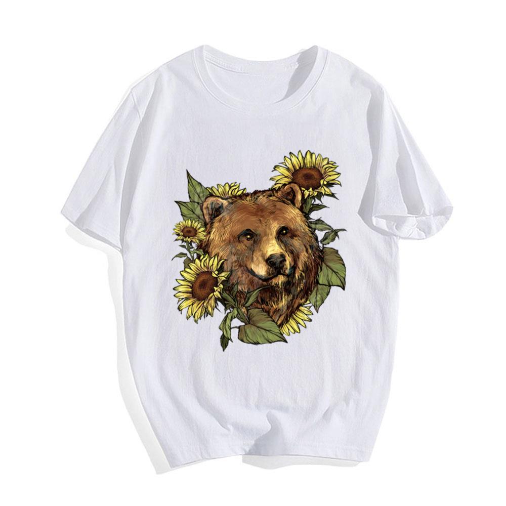 Bear Head Sunflower T-shirt Mother's Day Gifts