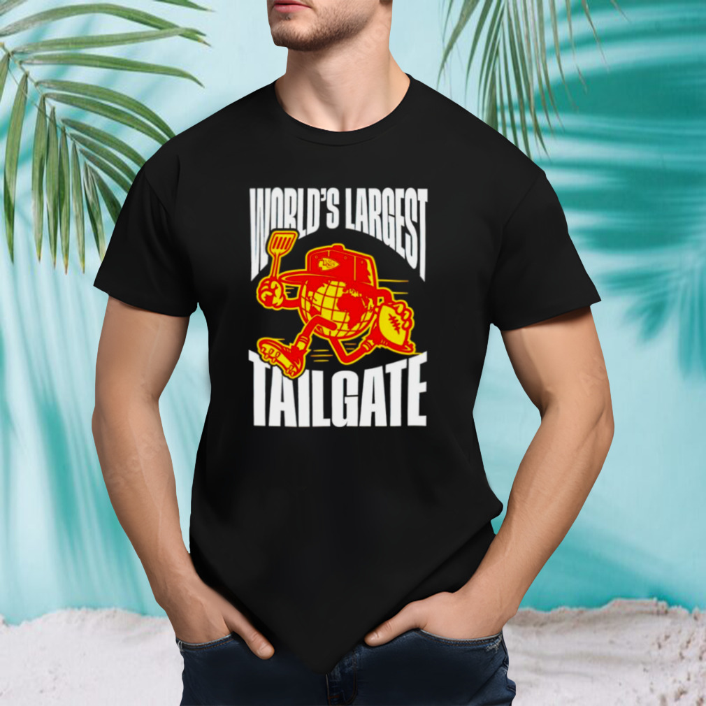he worlds largest tailgate logo shirt