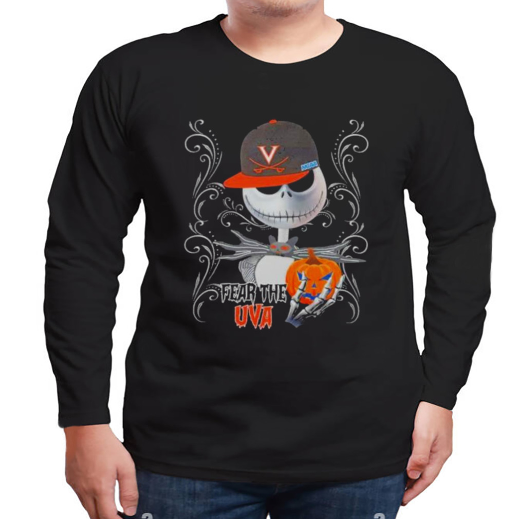 Jack Skellington Fear The Virginia Cavaliers Pumpkin Halloween Shirt 3 Longsleeve tshirt