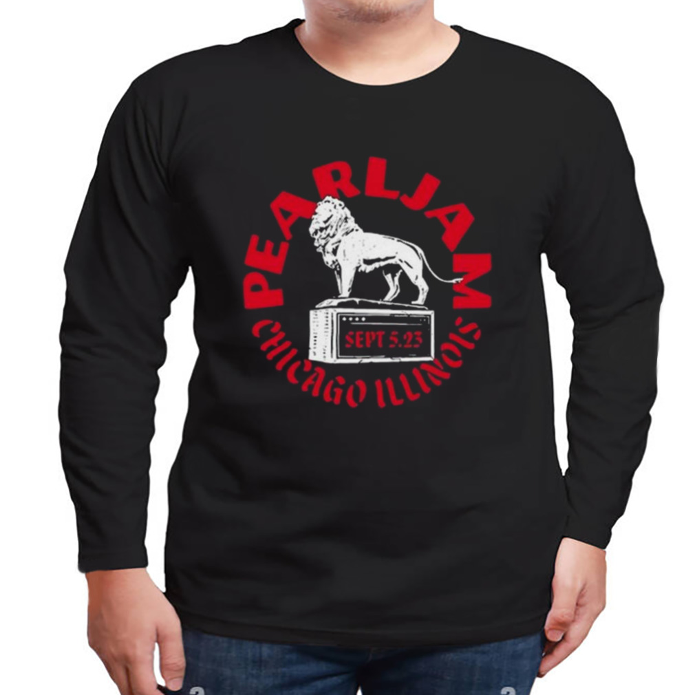 Original Pearl Jam Sept 5 2023 United Center Chicago Il Tour T-shirt 3 Longsleeve tshirt