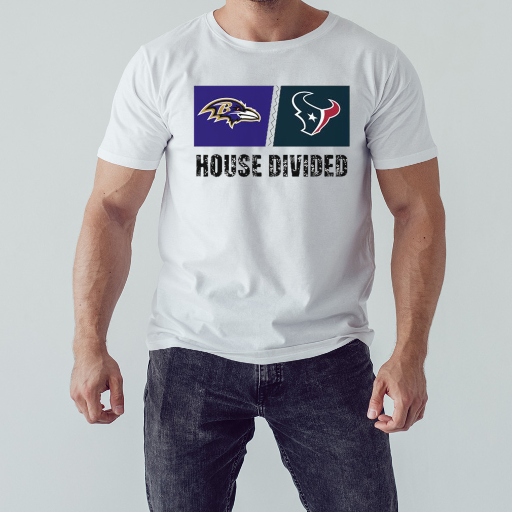 Baltimore Ravens vs Houston Texans House Divided Shirt