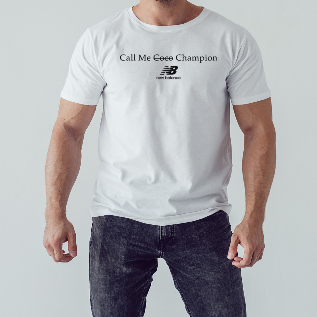 Coco Gauff Wearing Call Me Coco Champion New Balance Shirt