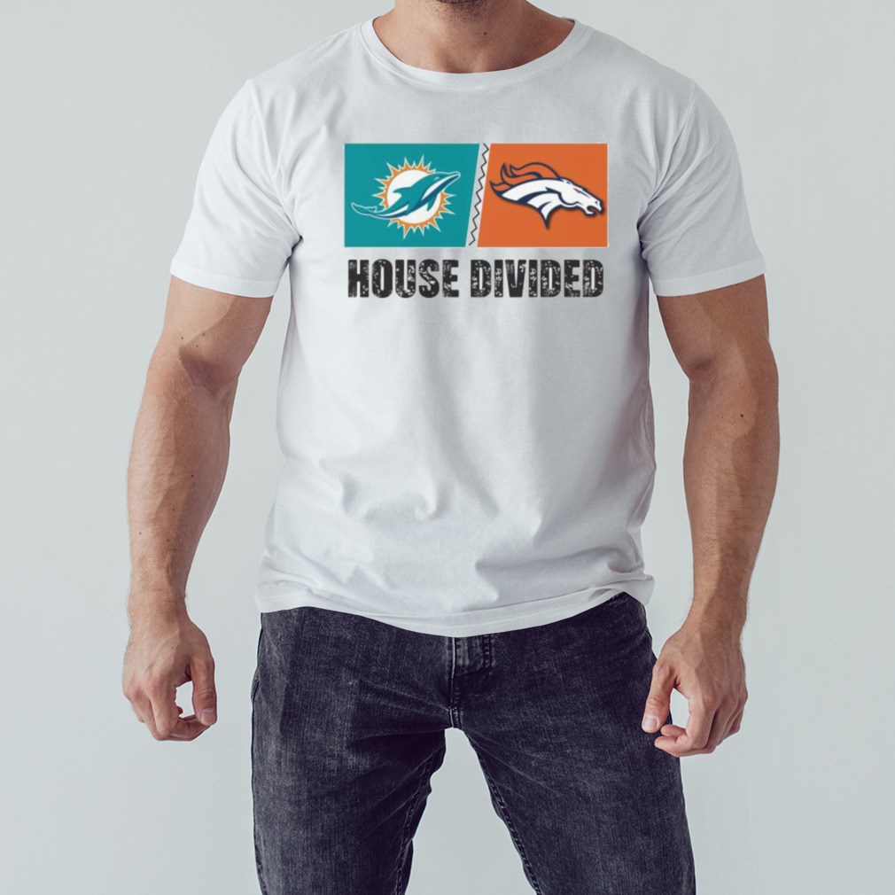 Miami Dolphins vs Denver Broncos House Divided Shirt