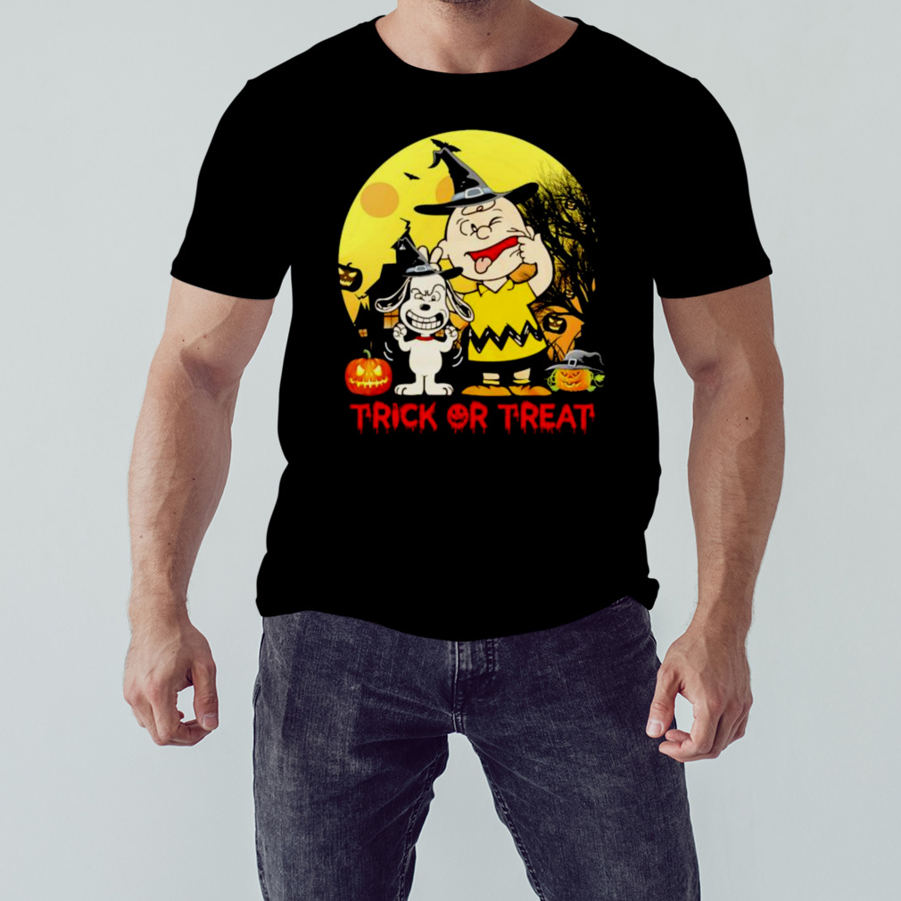 Snoopy and Charlie Trick Or Treat happy Halloween 2023 Shirt