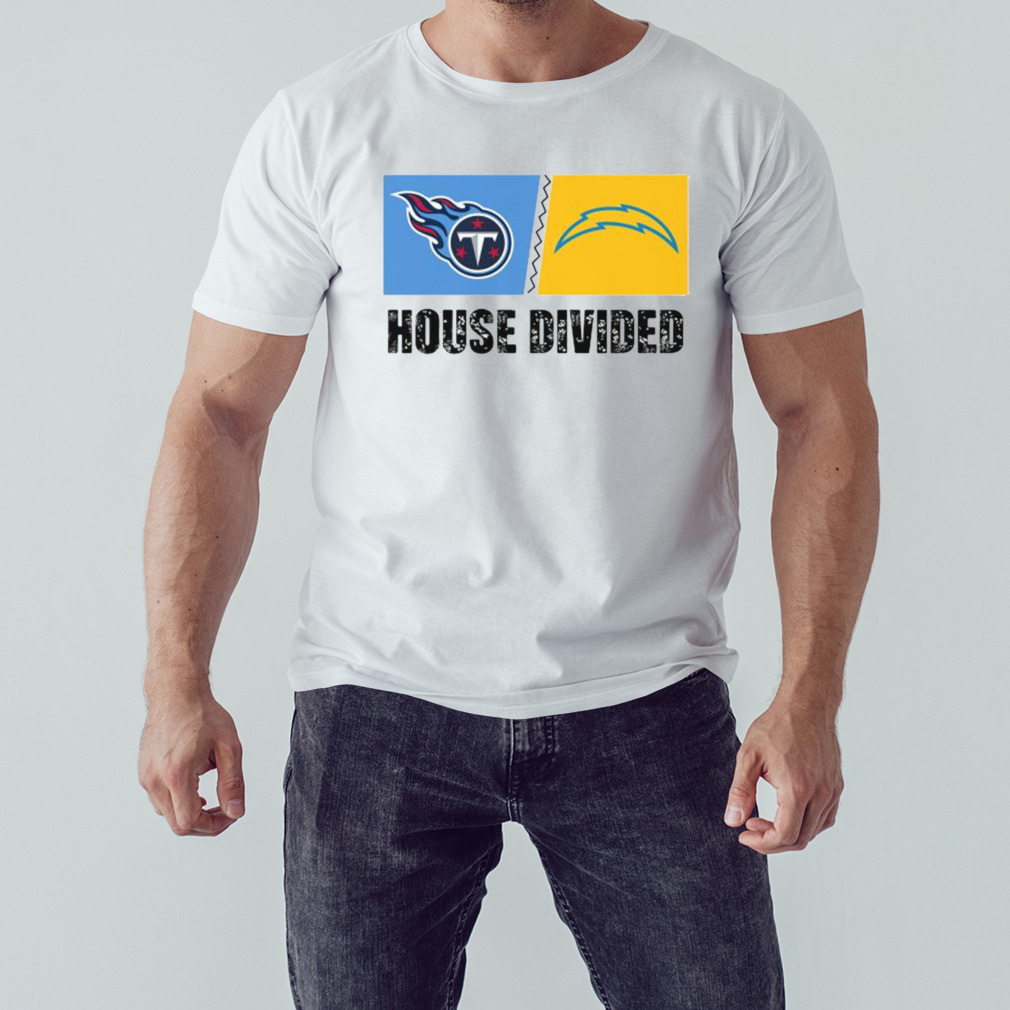 Tennessee Titans vs Los Angeles Chargers House Divided Shirt